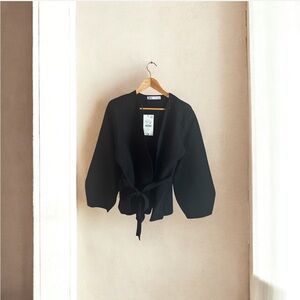 NWT Zara Black Women's Wrap Top